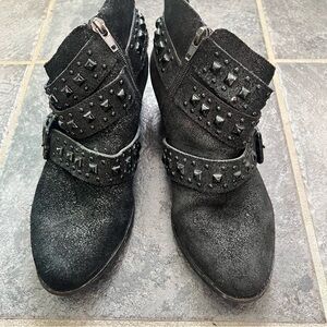 Studded buckle ankle booties. 7.5 women’s